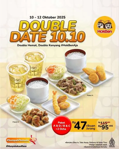 Promo HokBen Double Dat 10.10 Oktober 2025