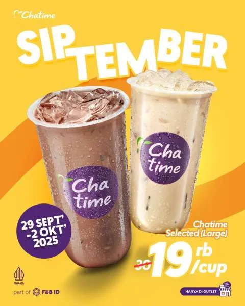 Promo Chatime Siptember 29 September-2 Oktober