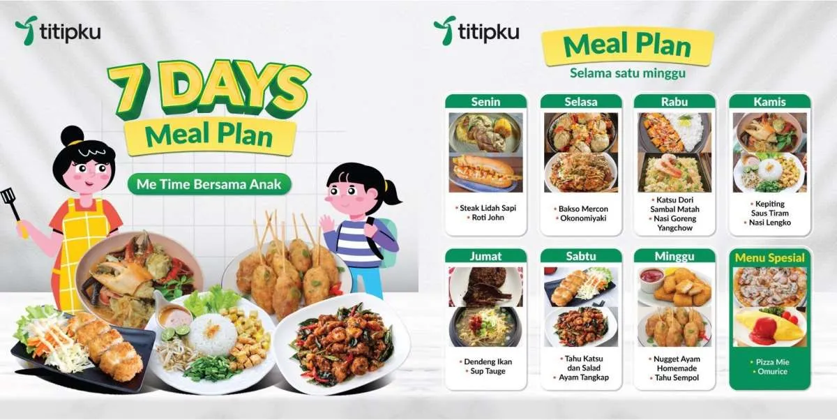 Bingung Mau Masak Apa? Andalkan Program 7 Days Meal Plan dari Titipku Saja
