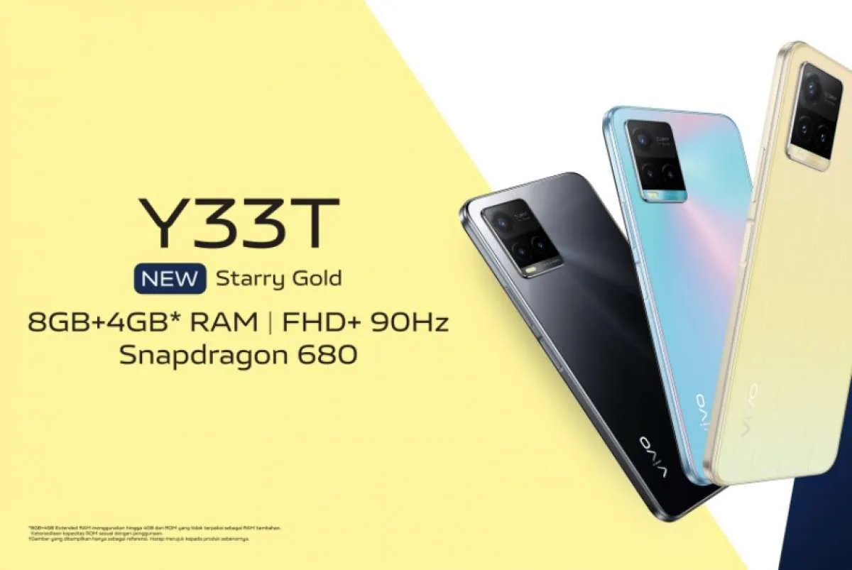 Dibekali Kamera 50MP dan RAM 8GB, Harga HP Vivo Y33T Dibanderol Rp 3,4 Juta