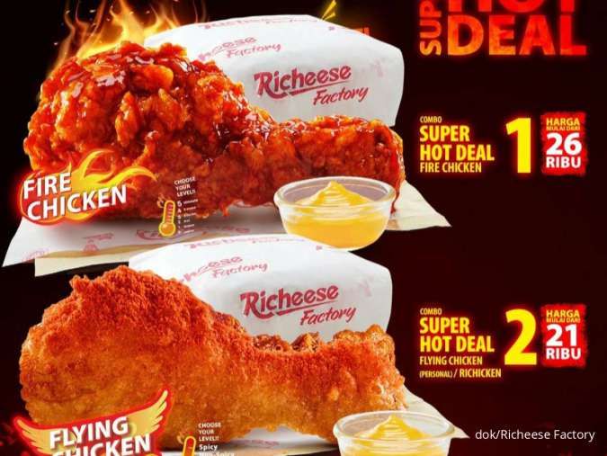 Promo Richeese September 2024, Super Hot Deal Isi Ayam dan Nasi Rp 21.000