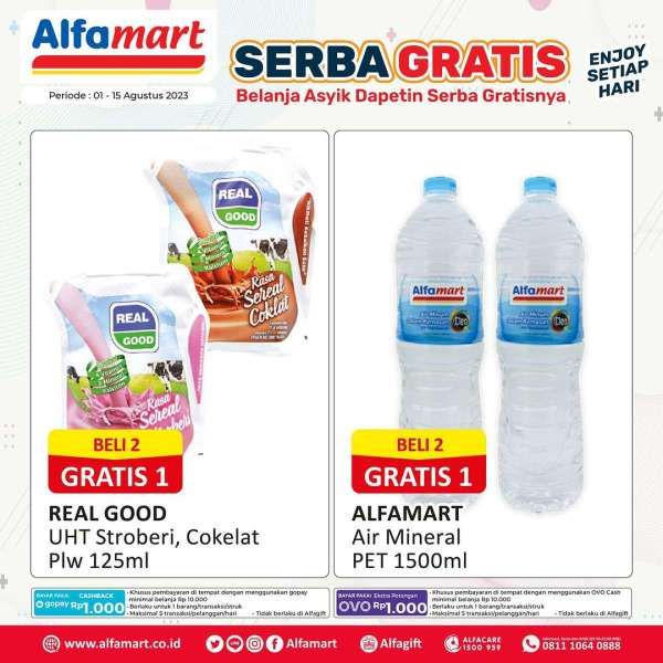 Katalog Harga Promo Alfamart Terbaru 1-15 Agustus 2023, Promo Serba Gratis