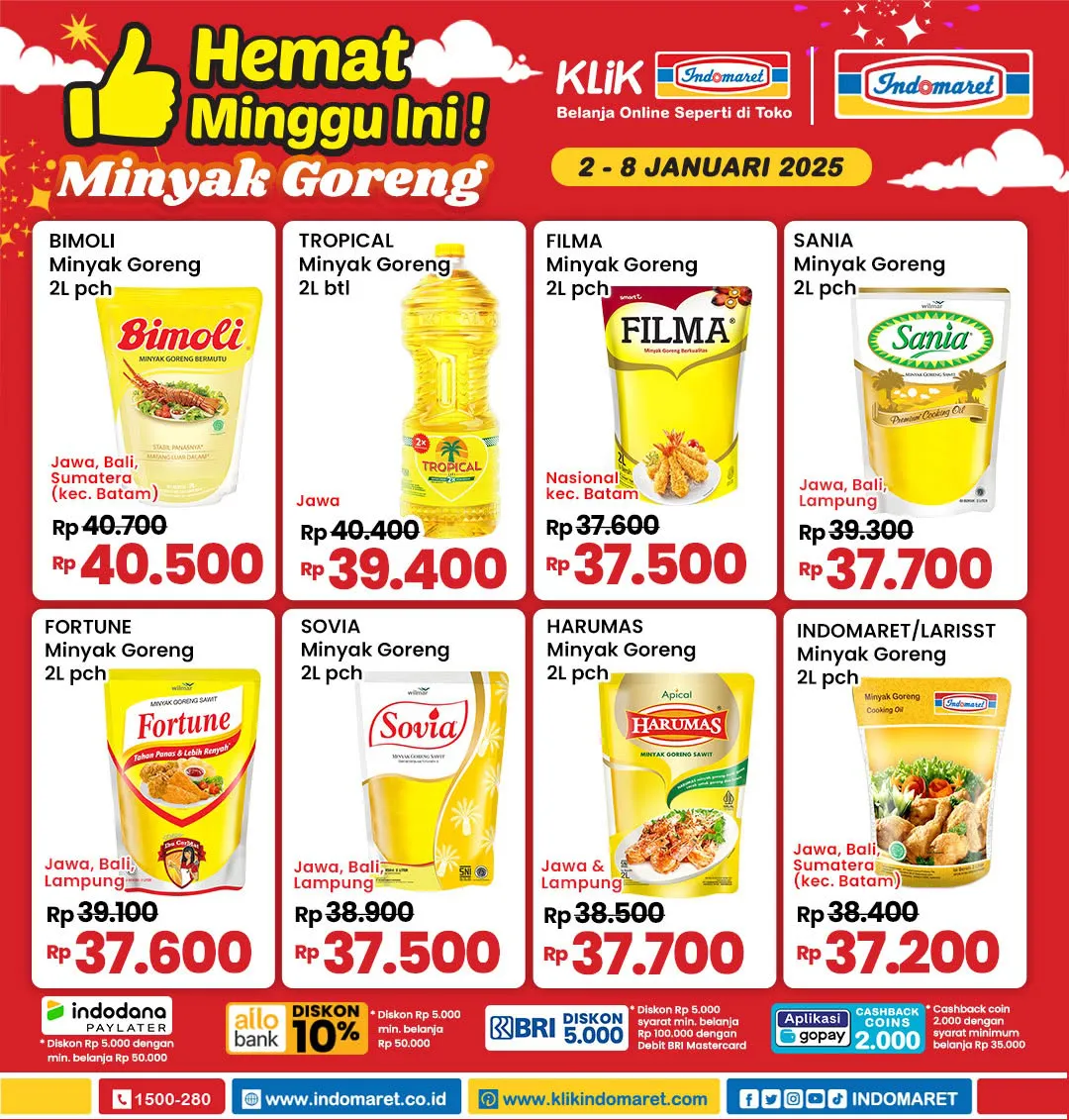 Promo Minyak Goreng di Indomaret 2-8 Januari 2025 Hemat Minggu Ini