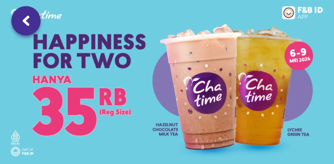 Promo chatime happiness for two