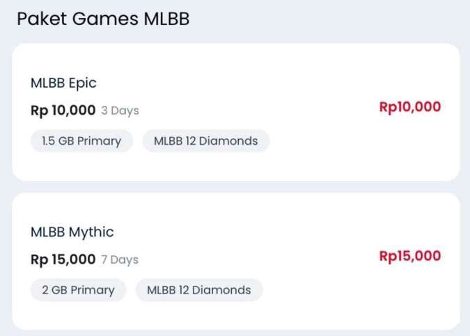 Paket Internet Telkomsel Gratis Diamond MLBB