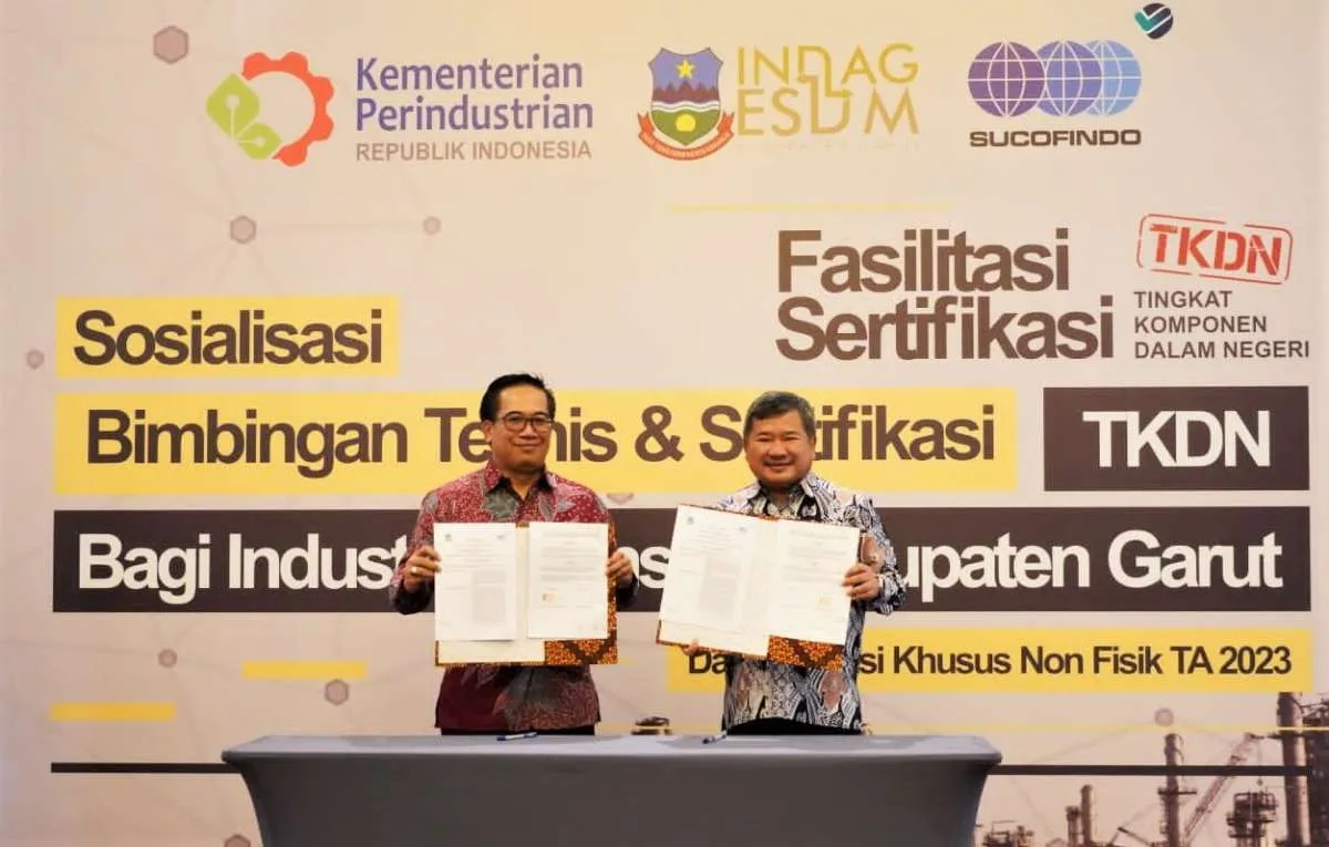 Tingkatkan TKDN Pelaku Usaha Lokal, Sucofindo dan Disperindag Garut Jalin Kerjasama