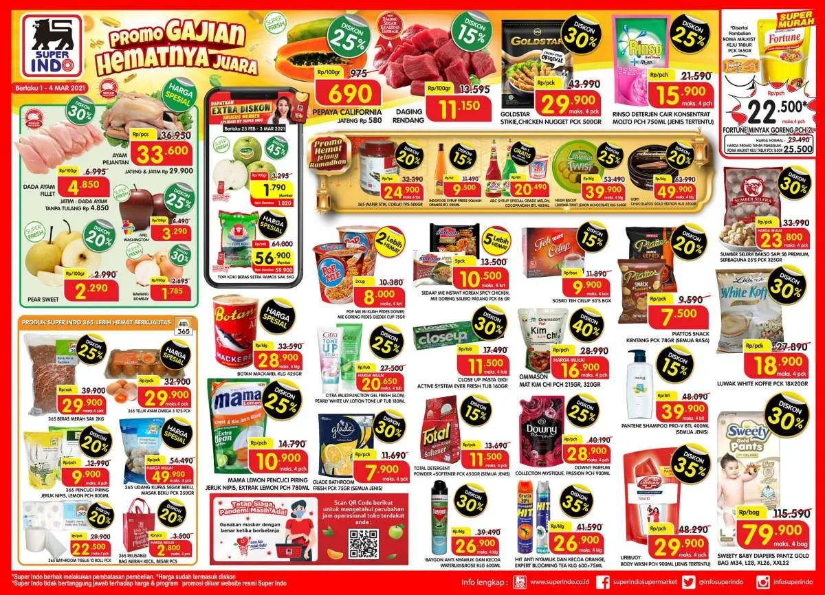Promo Superindo weekdays 1-4 Maret 2021, tawaran diskonan terbaru!