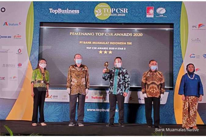 Beri Kontribusi Nyata, Bank Muamalat Raih Penghargaan TOP CSR Awards
