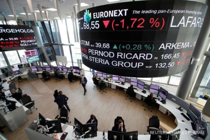Bursa saham Eropa tumbang terseret kejatuhan harga minyak dunia yang di luar dugaan