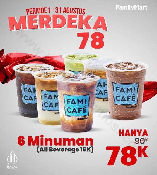 Promo Merdeka FamilyMart Selama Agustus, Beli 6 Minuman Cuma Rp 78.000