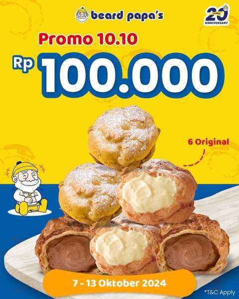 Promo 10.10 di Beard Papas Bulan Oktober Tahun 2024