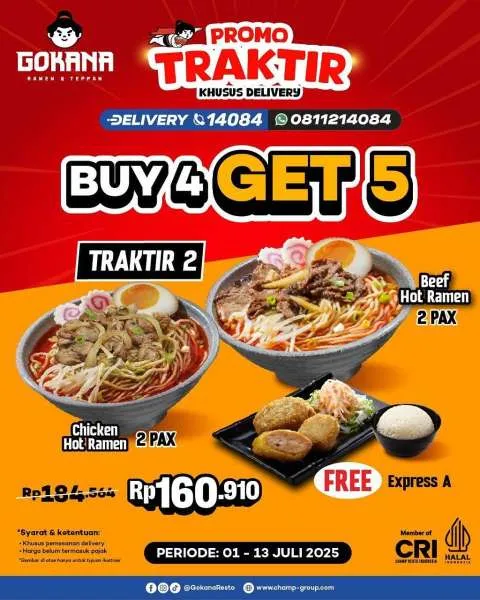 Promo Traktir 2 Gokana Buy 4 Get 5 Juli 2025