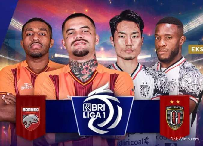 Link Live Streamig Borneo FC vs Bali United, Jadwal BRI Liga 1 Hari Ini (27/8)