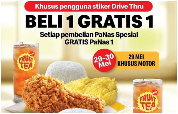 Promo McD Beli 1 Gratis 1 Menu PaNas Khusus Motor, Hanya 2 Hari 29-30 Mei 2025