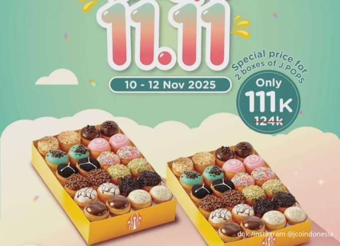 Promo 11.11 JCO sampai 12 November, 3 Pilihan Paket Donuts Harga Spesial