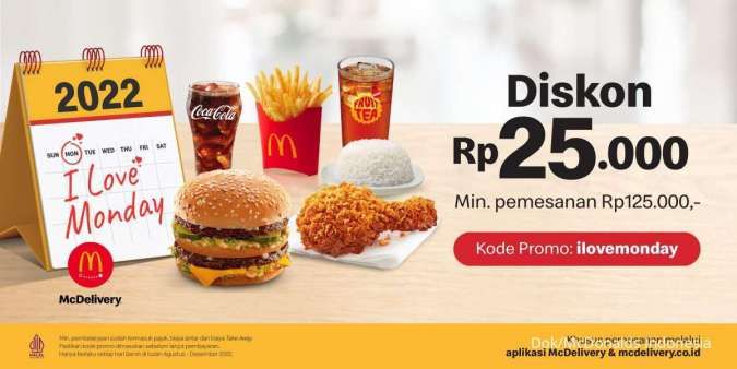 Promo McD September 2022, Paket Khusus Hari Senin Hadirkan Diskon Rp 25.000