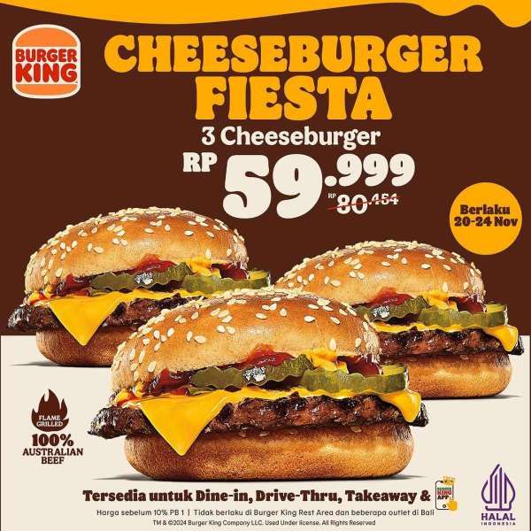 Promo Burger King 20-24 November 2024