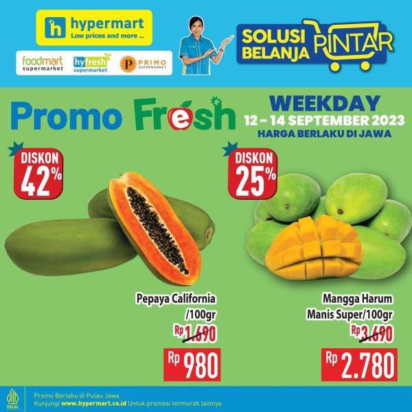 Katalog Promo Hypermart Terbaru 12-14 September 2023, Promo Fresh