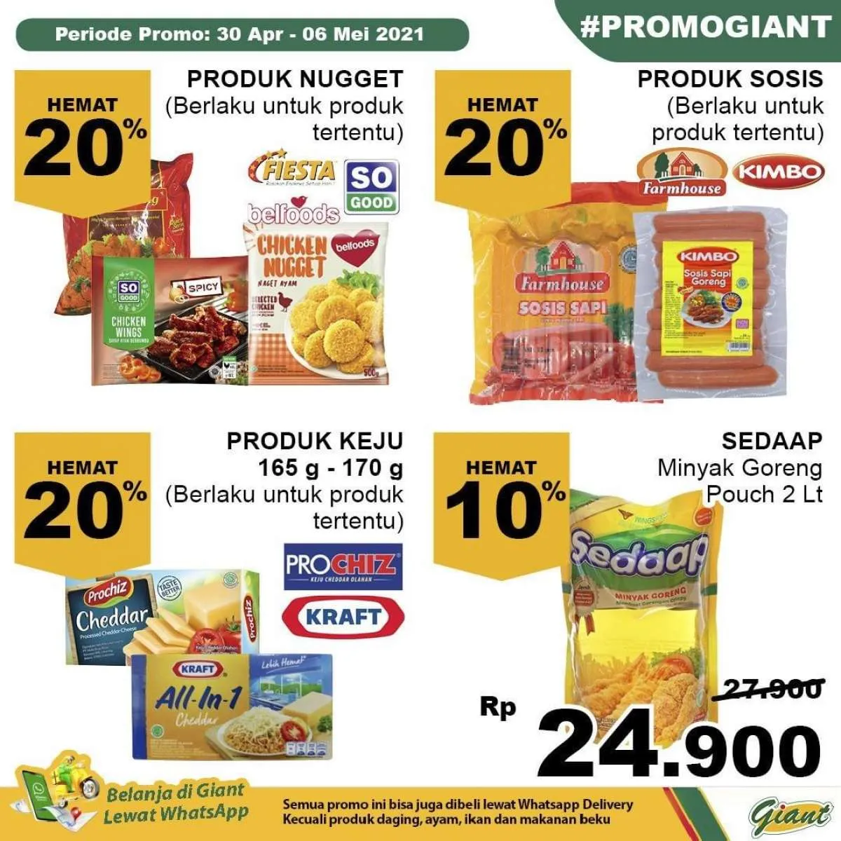 Promo Giant weekday 6 Mei 2021, diskonan produk-produk harian hingga 40%!