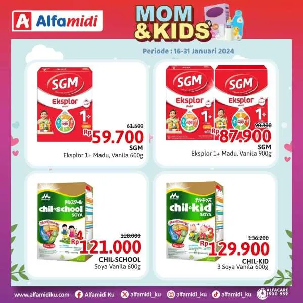 Promo Alfamidi Mom & Kids Periode 16-31 Januari 2024