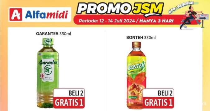 Katalog Promo JSM Alfamidi Periode 12-14 Juli 2024, Aneka Minuman Beli 2 Gratis 1