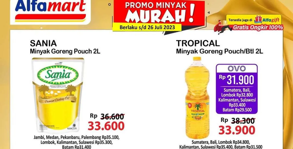 Harga Promo Alfamart Rabu 26 Juli 2023, Promo Minyak Murah yang Segera Berakhir