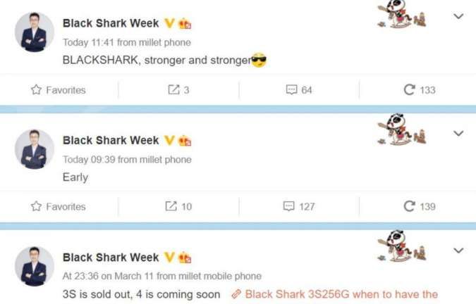 CEO Black Shark, Luo Yuzhou, mengonfirmasi kehadiran Black Shark 4