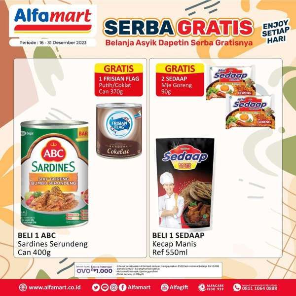 Promo Alfamart Serba Gratis 16-31 Desember 2023