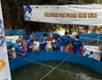 Memulai budi daya ikan nila merah di kolam terpal dengan sistem bioflok