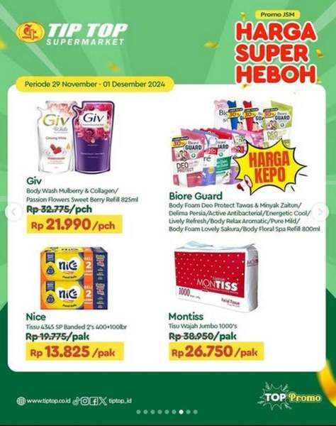 Promo JSM Tip Top Weekend 29 November-1 Desember 2024