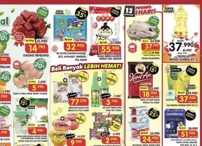 Promo Superindo Hari Ini 12-15 Januari 2026, Cumi Fresh-Khong Guan Harga Spesial