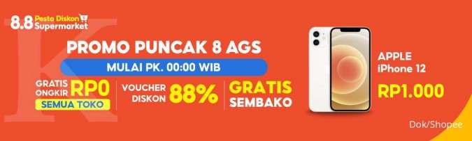 Hari Puncak Kampanye Shopee 8.8 Pesta Diskon Supermarket Bersama AL & Andin Ikatan Cinta