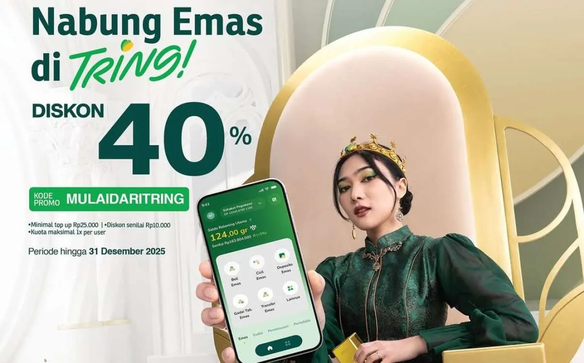 Promo Tring! Pegadaian Diskon 40% hingga Rp 60.000, Ini Jadwal Festivalnya