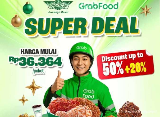 Promo Desember Hemat! Wingstop Paket Super Deal GrabFood, Pas untuk Makan Ramean