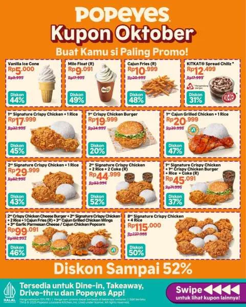 Promo Popeyes Kupon Oktober 2025