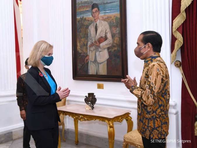 Menlu Inggris Elizabeth Truss temui Jokowi di Istana, ini yang dibahas