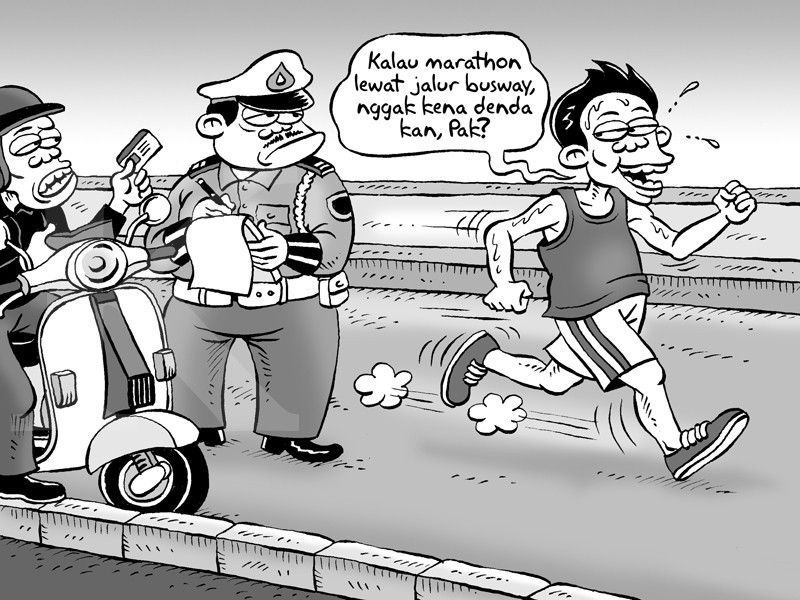 Tilang Di Jalur Busway