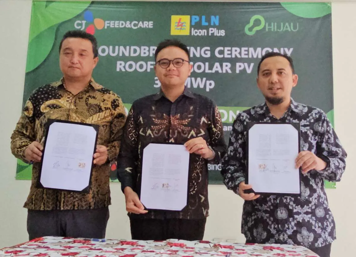 PLN Icon Plus Hadirkan Green Solution, Bangun PLTS Atap 3,5 MWp untuk PT CJ Feed&Care