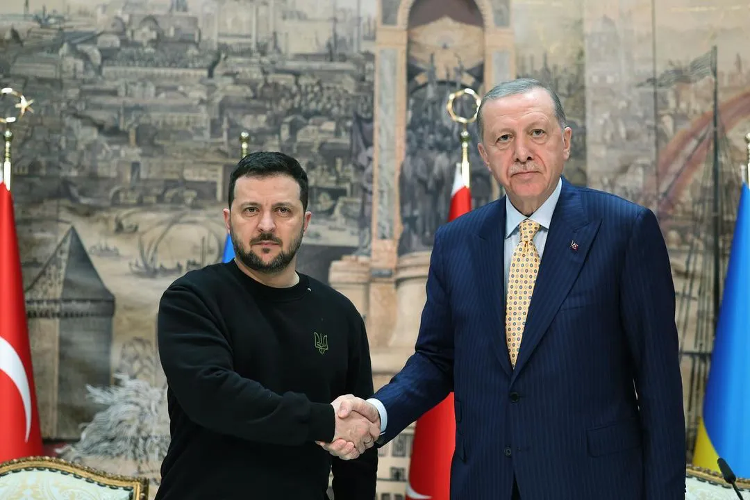 Turkish President Recep Tayyip Erdogan and Ukrainian President Volodymyr Zelenskiy