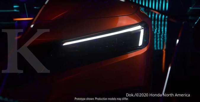 Muncul dalam teaser jelang peluncuran, begini tampilan Honda Civic 2022
