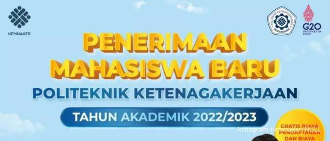 Pendaftaran Calon Maba Politeknik Ketenagakerjaan 2022 Dibuka, Gratis Biaya Kuliah!