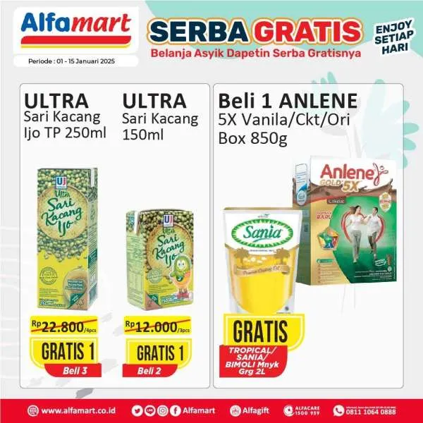 Promo Alfamart Serba Gratis Periode 1-15 Januari 2025
