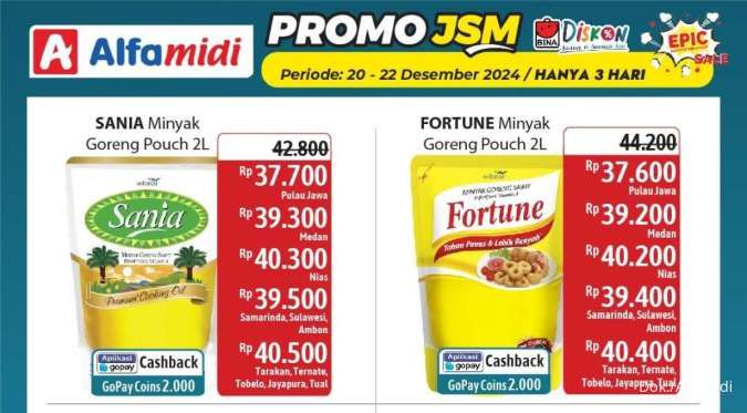 Promo JSM Alfamidi 20-22 Desember 2024, Minyak Goreng Mulai Rp 19.000-an