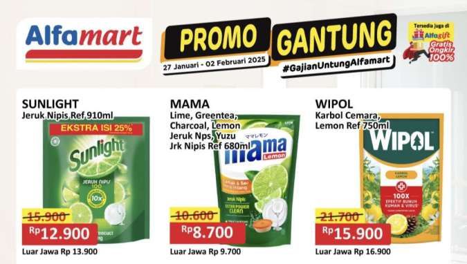 Promo Alfamart Gantung sampai 2 Februari 2025, Mama Lemon-Pepsodent Harga Ekonomis