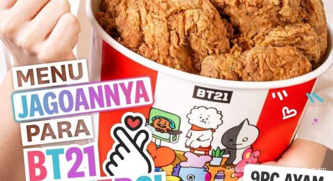 Promo KFC Spesial BT21 di Bulan September 2023, Dapatkan Gratis 1 Kartu BT21 Random