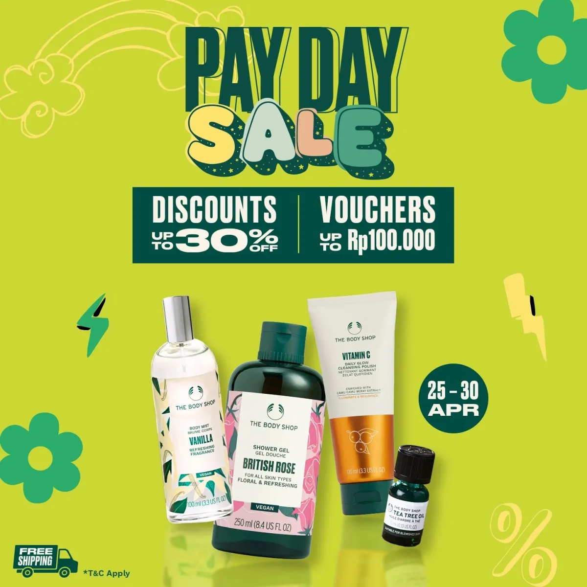 Promo The Body Shop Payday Sale Diskon s/d 30% Periode 25-30 April 2024