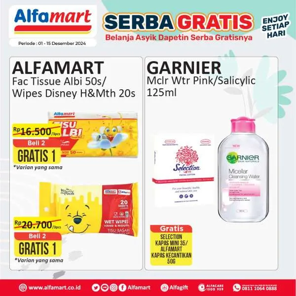 Promo Alfamart Serba Gratis Periode 1-15 Desember 2024