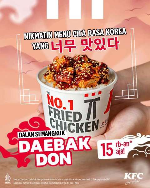 Promo KFC Terbaru Bulan Agustus 2023, Daebak Don Cita Rasa Korea