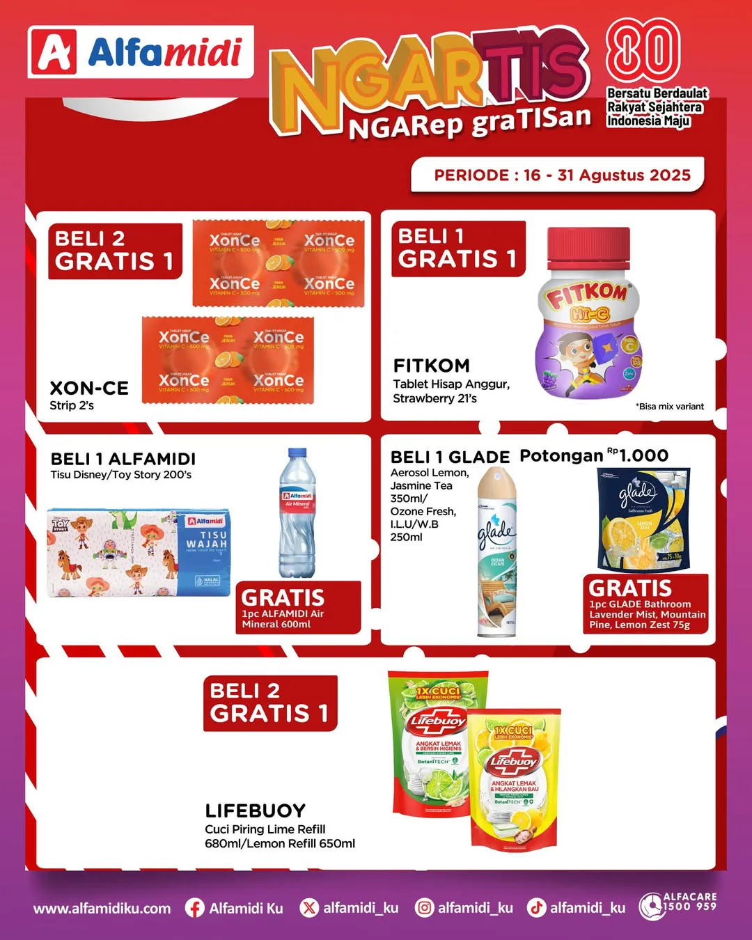 Promo Alfamidi Ngartis (Ngarep Gratisan) Periode 16-31 Agustus 2025
