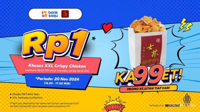 5 Promo Anniversary Bank Saqu Rp 1 Special Hanya di Tanggal 20 November 2024